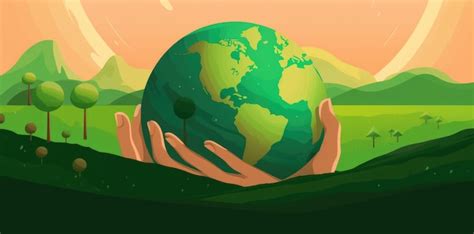 Premium Photo An Illustration Of Human Hands Holding The Planet Earth