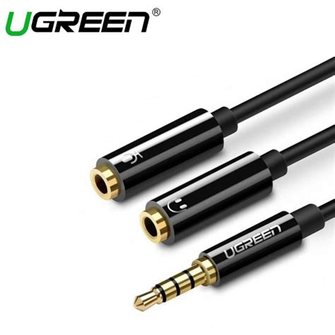 Ugreen Stereo Audio 35mm Male To Dual 35mm Female Headset Splitter Wmemy