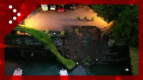 Maltempo Sul Lago Di Como Frana Porzione Di Un Parcheggio A Laglio Le