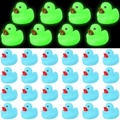 Chitidr Glow In The Dark Rubber Ducks Luminous Mini Rubber Duck