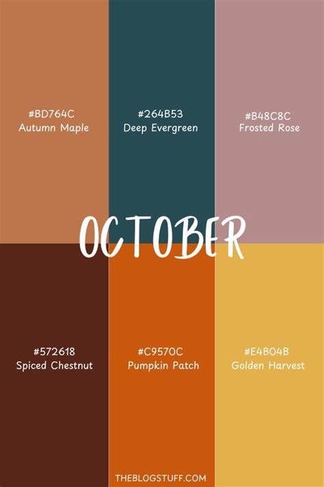 Cozy October Color Palette Perfect Hex Codes For Fall In 2024