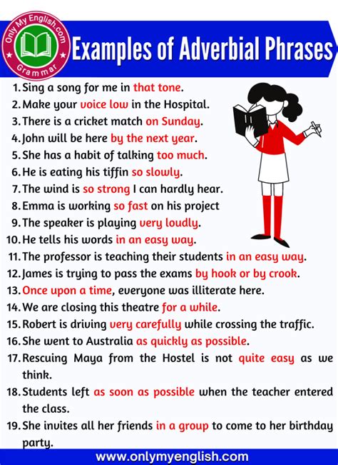 20 Examples Of Adverbial Phrase