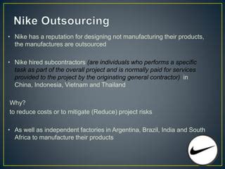 Supply Chain Management Nike PPT