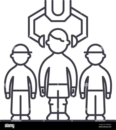 Human Resources Concept Icon Lineare Isolierte Illustration D Nne