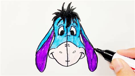 How To Draw Eeyore From Winnie The Pooh Youtube