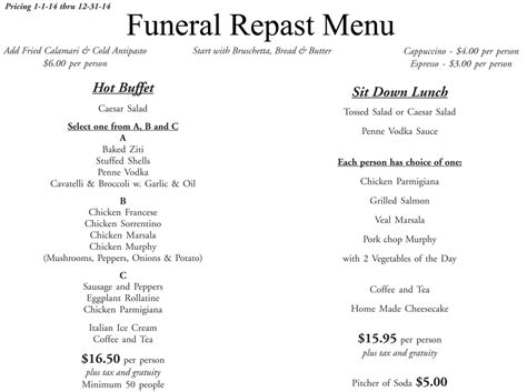 Repast Menu Dominics Italian Restaurant