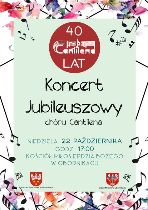 Zapraszamy Na Koncert Jubileuszowy Um Oborniki