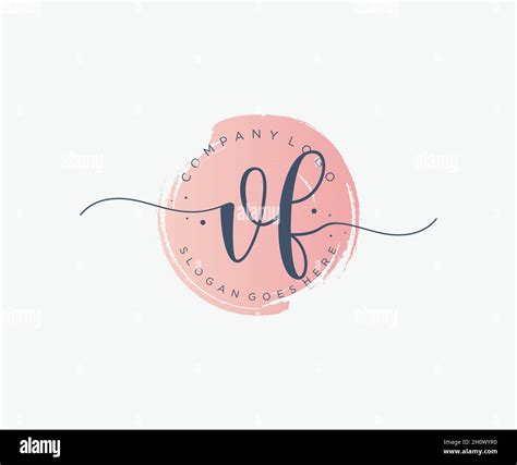 Vf Feminine Logo Usable For Nature Salon Spa Cosmetic And Beauty