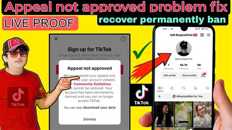 Appeal Not Approved How To Fix Appeal Not Approved Problem Tiktok