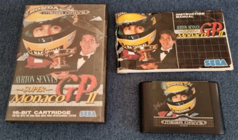 Sega Mega Drive Game Ayrton Senna S Super Monaco GP II 2 Boxed With