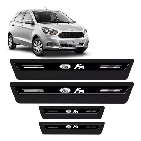 Kit de 8 Peças Soleiras Premium Ford Ka 2013 2014 2015 2016 2017 2018