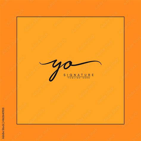 Initial Letter YO Logo - Handwritten Signature Style Logo Stock Vector ...