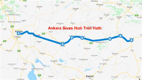 Ankara Sivas High Speed Train Map RayHaber