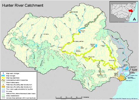 Hunter River catchment map