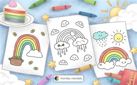 36 Rainbow Coloring Pages (Free PDF Printables)