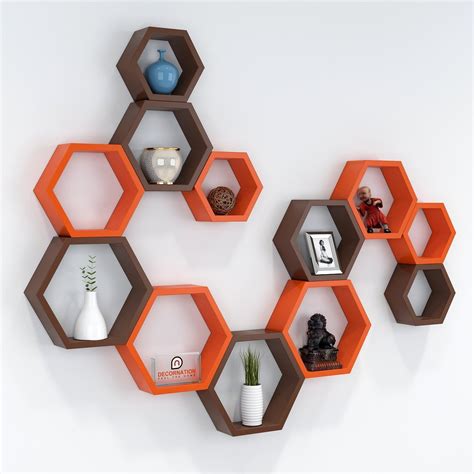 Hexagon Wall Shelves Online at DecorNation at Low Price | India