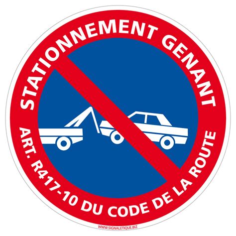 Panneau Stationnement G Nant Art R Code De La Route Sticker Pvc Alu