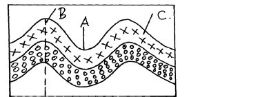 The diagram below shows a simple fold.