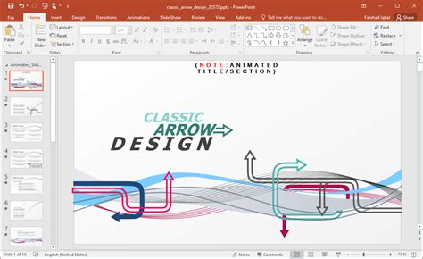 Animated Classic Arrow Design PowerPoint Template