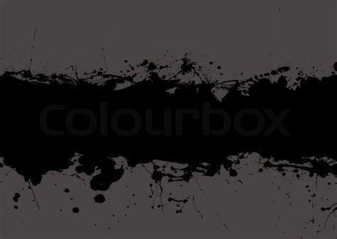 Dark black grunge ink splat banner ... | Stock vector | Colourbox