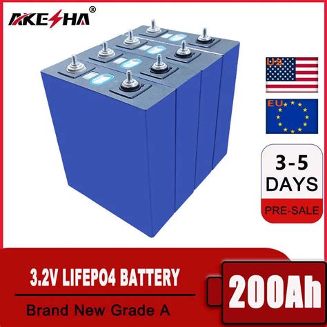 Batterie LiFePO4 200Ah Cellule Lithium Fer Phosphate 3 2V 400Ah Pour