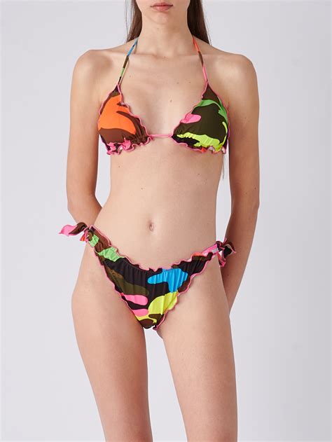 Bikini Donna Mc Saint Barth Camouflage Multicolor Acquista Online Al