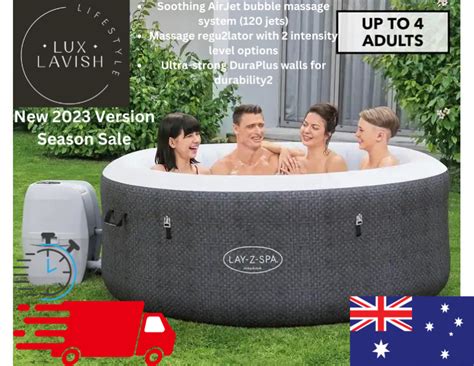 Bestway Inflatable Spa Massage Hot Tub Portable Lay Z Spa Outdoor Bath Pool Au For Sale From