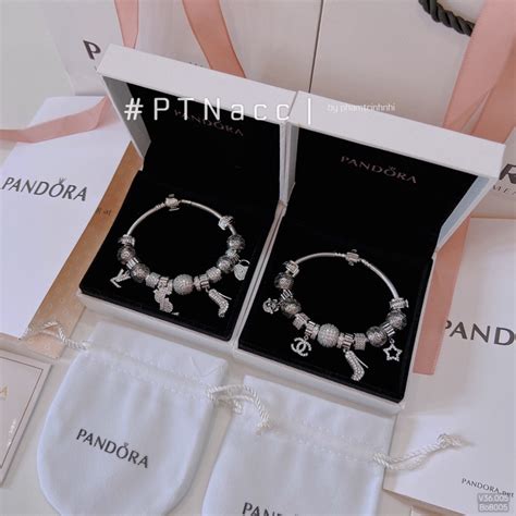 Vòng Tay Pandora Xi Bạch Kim Lắc Tay Pan Full Charm Ko Kèm Box