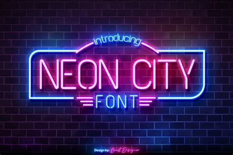 Neon City Font By Beast Designer · Creative Fabrica