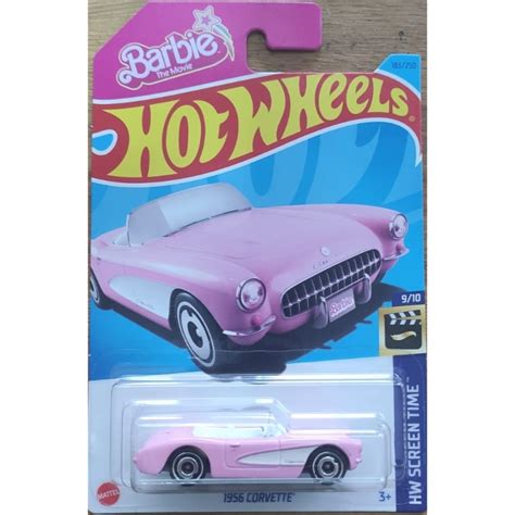 Hot Wheels 1956 Corvette Barbie Lote K 2023 Cartela Longa HKG52 Shopee Brasil