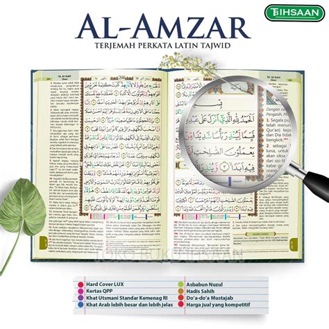 Jual Alquran A Terjemah Perkata Latin Dan Tajwid Warna Al Amzar Ukuran