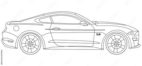 ford mustang mach outline Stock Vector | Adobe Stock