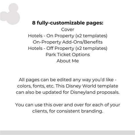 WDW Travel Agent Proposal Template Client Vacation Quote Hotel