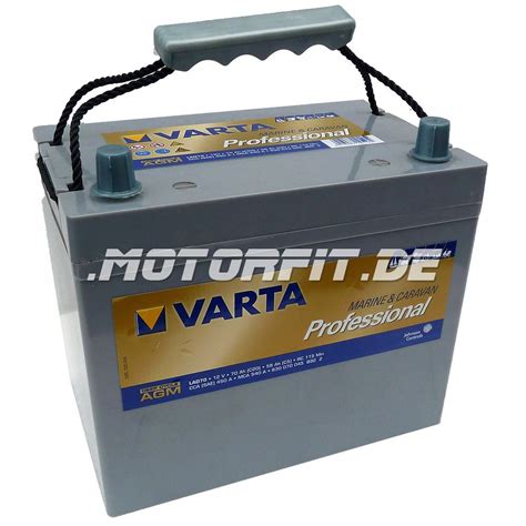 Varta Professional DC AGM LAD70 12V 70 Ah Batterie Motorfit De