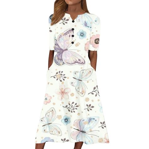 Sayhi Summer Dresses for Women 2024 Plus Size Boho Floral Casual House