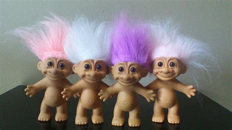 Vintage Russ Troll Dolls BEST SELLER Naked Trolls Yellow Orange Pink Red Purple Green Blue