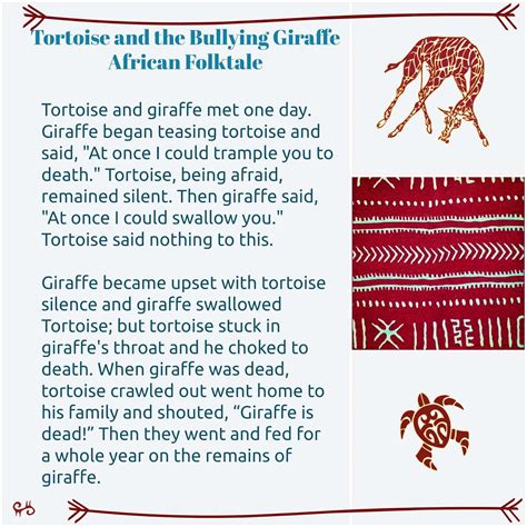 Tortoise And The Bullying Giraffe African Folktale Tour Of Africa