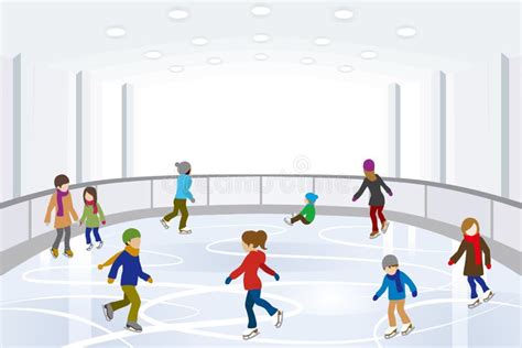 People Ice Skating In Indoor Ice Rink Stock Photo - Image: 35590890