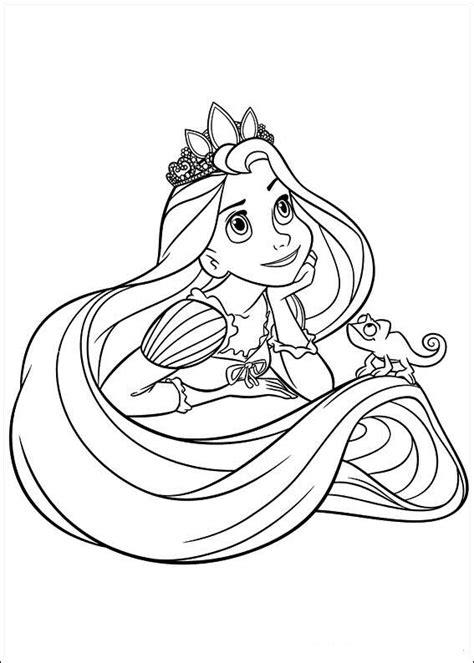 Rapunzel And Pascal Coloring Page - Free Printable Coloring Pages for Kids