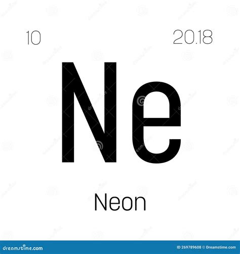 Neon Ne Periodic Table Element Royalty Free Stock Image