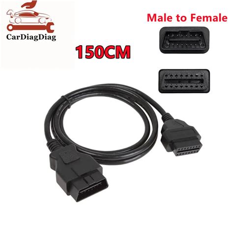 Car OBD2 Extension Cable 16 Pin OBDII OBD 2 EOBD Extend 16pin Female To