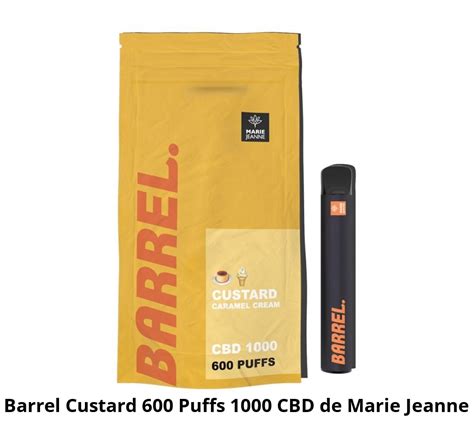 Barrel Custard 600 Puffs 1000 CBD Marie Jeanne