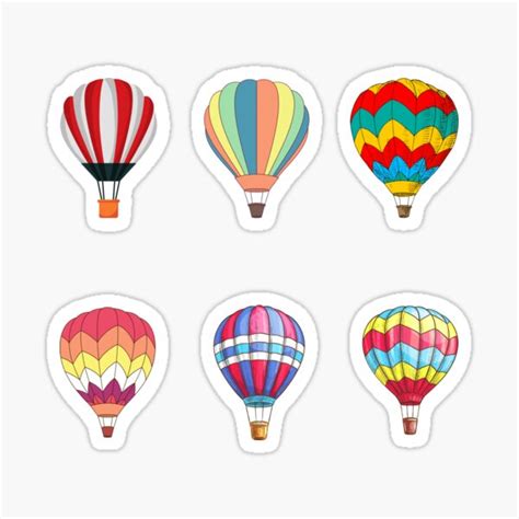 Hot Air Balloon Pack Sticker For Sale By StickersHub Redbubble