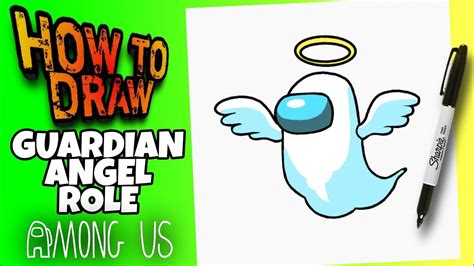 HOW TO DRAW GUARDIAN ANGEL ROLE FROM AMONG US | como dibujar el rol del ...