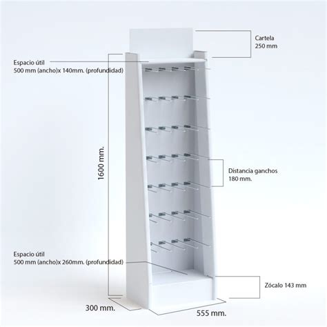 Expositor De Ganchos De Pl Stico Resistente Ganchos Timbrados