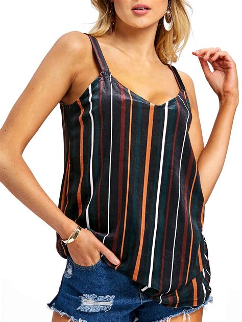 [34 Off] Spaghetti Strap Striped Tank Top Rosegal