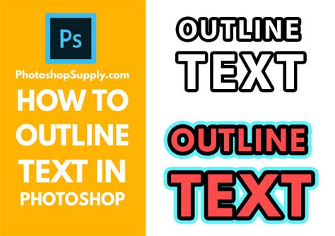 (🚩FREE) How To Outline Text In Photoshop - Photoshop Supply