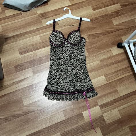Vintage Y K Rampage Cheetah Print Lingerie Mesh Depop