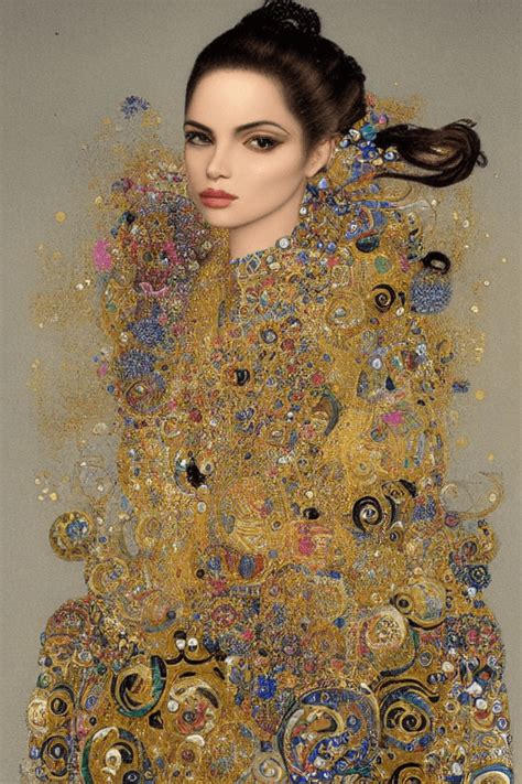 Gustav Klimt Style Fashion Models · Creative Fabrica