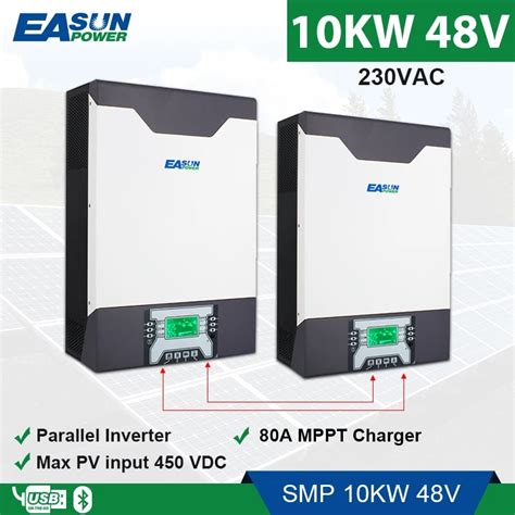 Easun Power Hybrid Solar Inverter 10kw 80a Mppt Charger Pv Input 500vdc